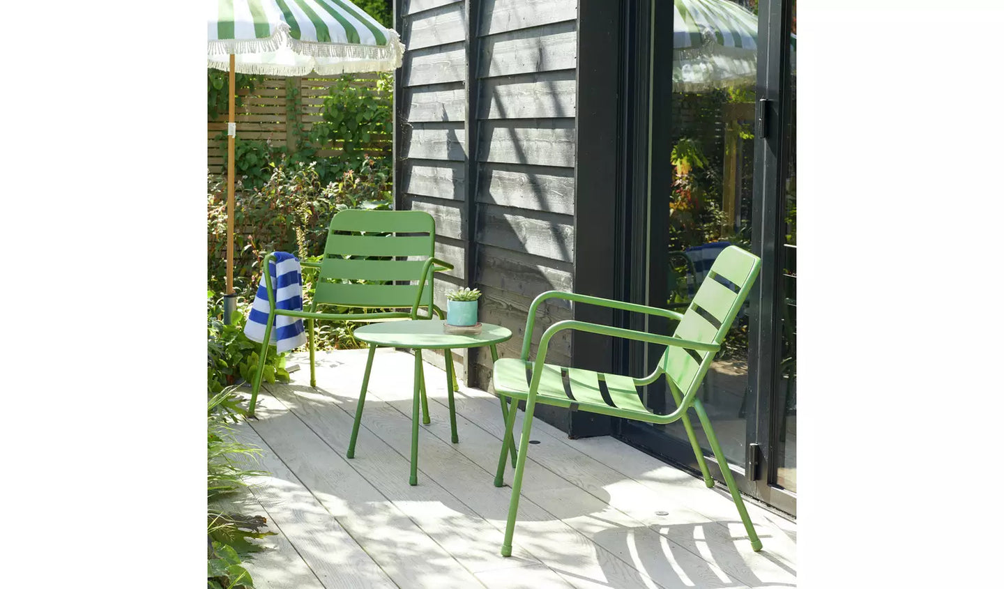 Habitat Annika 2 Metal Garden Chair Only - Green (Table not included)